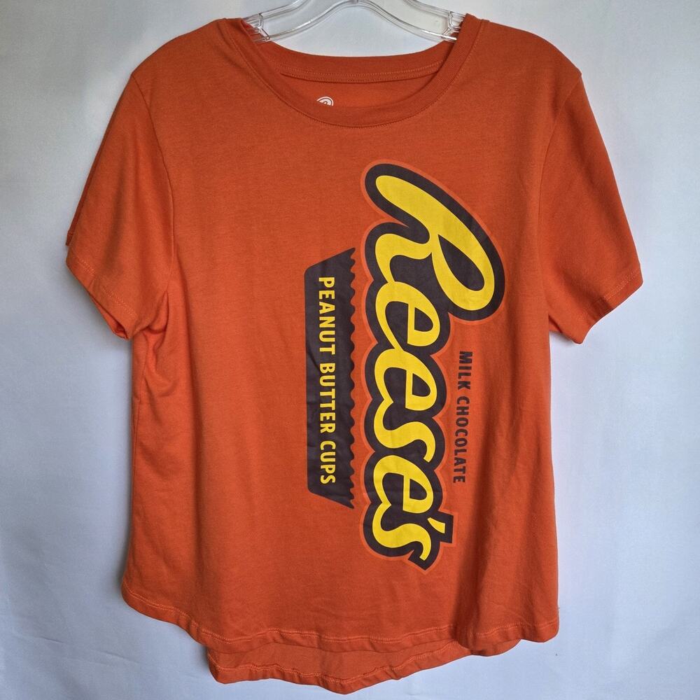NWOT Reese's Peanut Butter Cups Graphic T-Shirt Women's XXL Orange Logo Tee